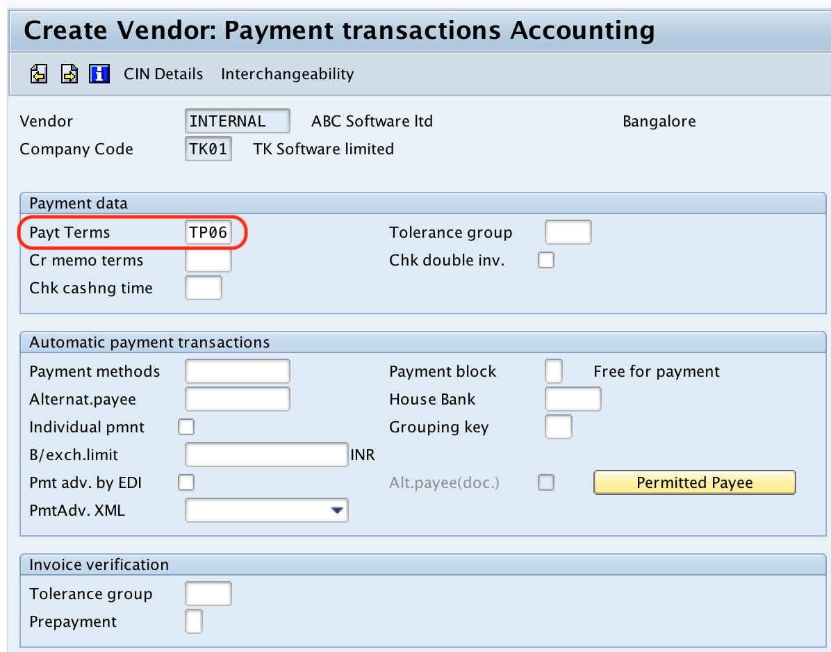 Create vendor payment transactions SAP - tutorialkart