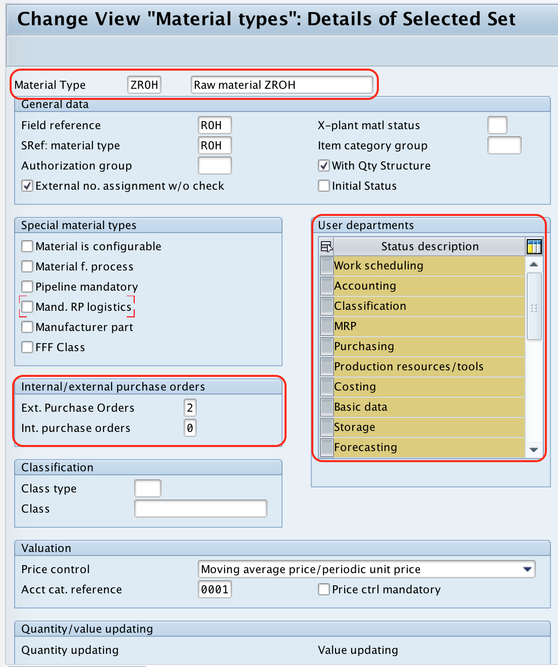 inspection type assignment in material master sap