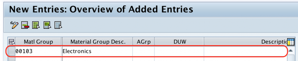 Define Material Groups in SAP