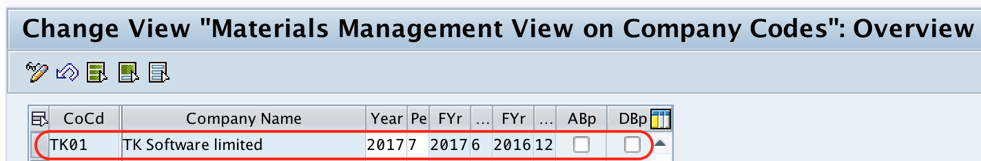 Maintain Company Codes for Material Management SAP