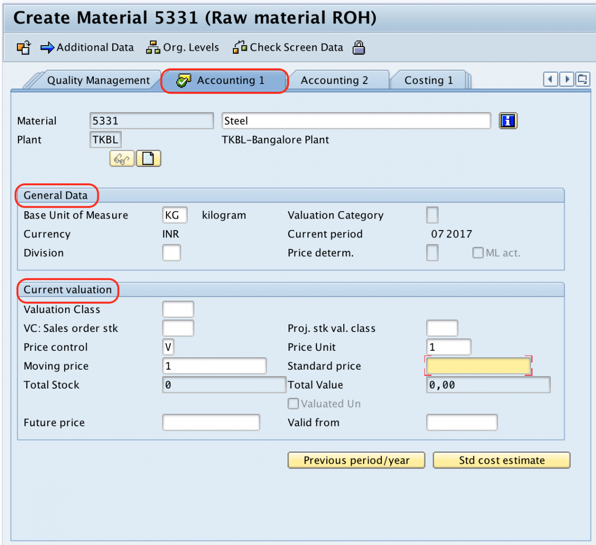 assignment number details in sap