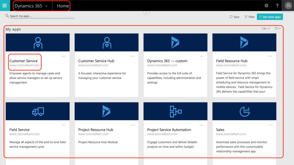 Microsoft Dynamics 365 Navigation