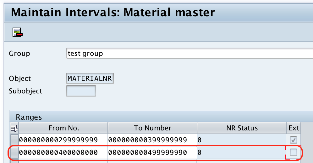 Number Ranges for Material Type in SAP MM