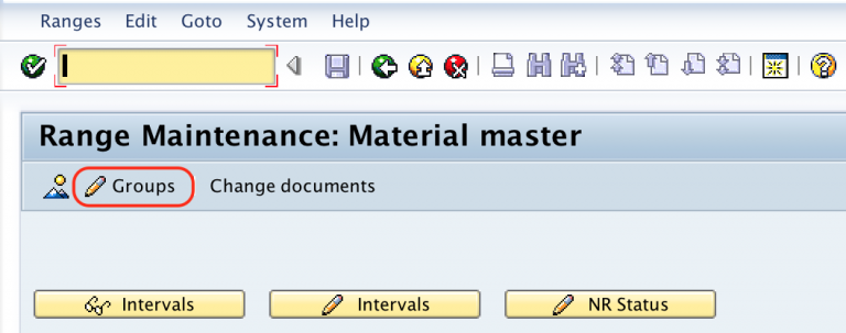 SAP MM - Define Number Ranges for Material Type