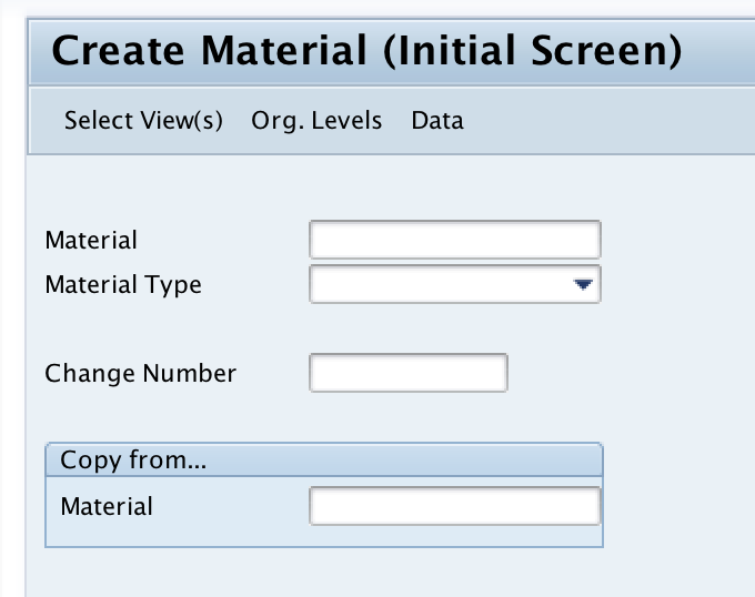 SAP MM Material Master Data