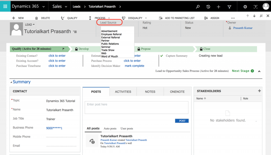 How to add new lead Source in Dynamics 365