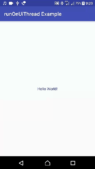 Android runOnUiThread Example