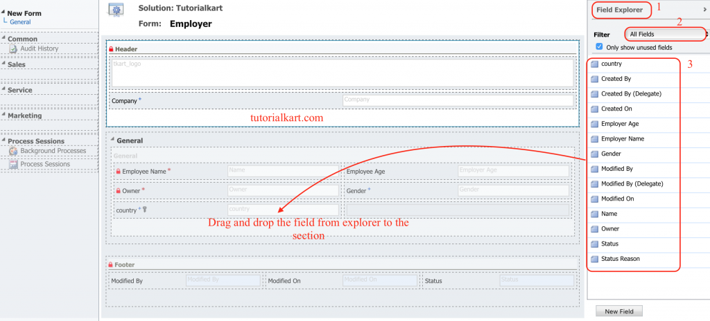 Adding entity fields to a form in dynamics 365