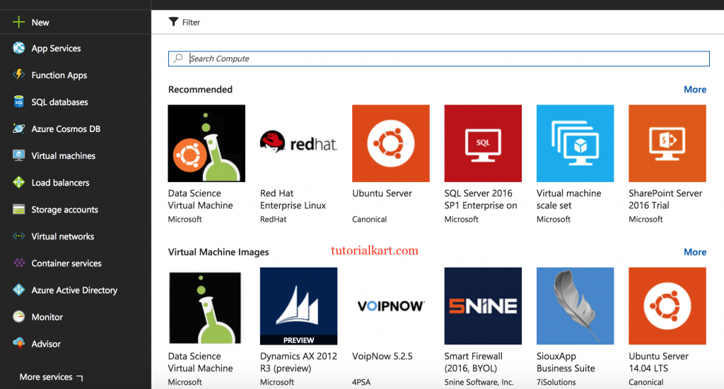 Azure virtual machines