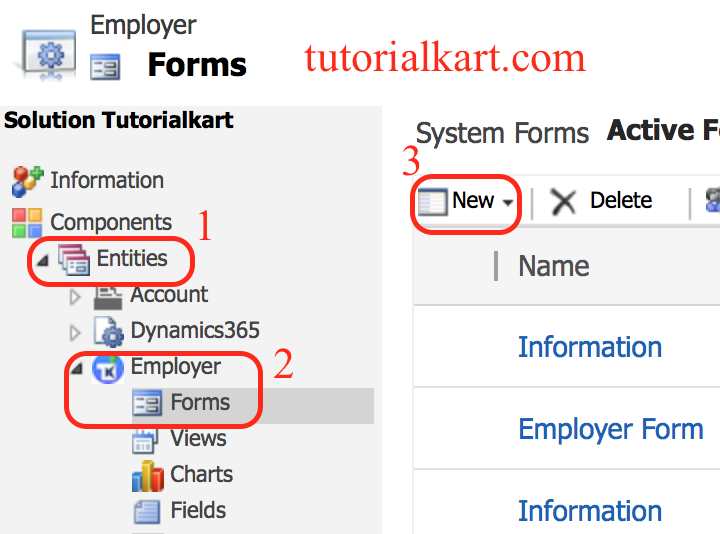 How to create Entity Forms in Dynamics 365