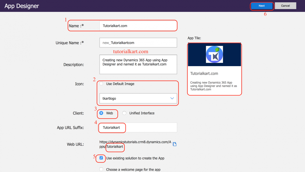 How to create Dynamics 365 App using App Designer
