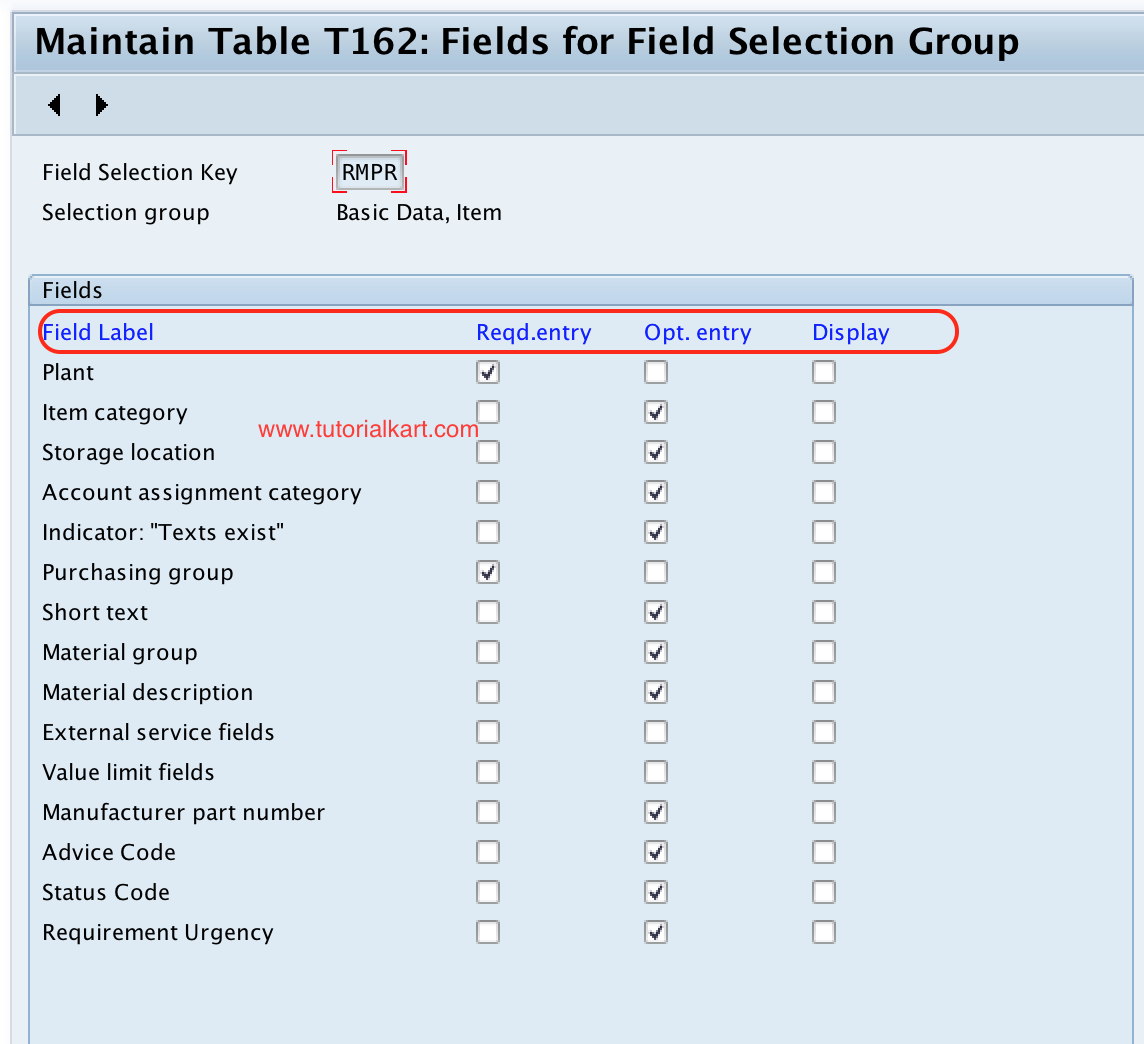 Define Screen Layout at Document Level SAP