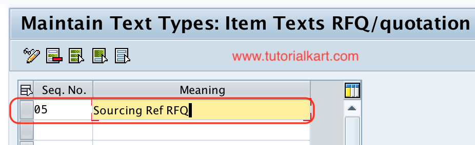 Define text types for item texts