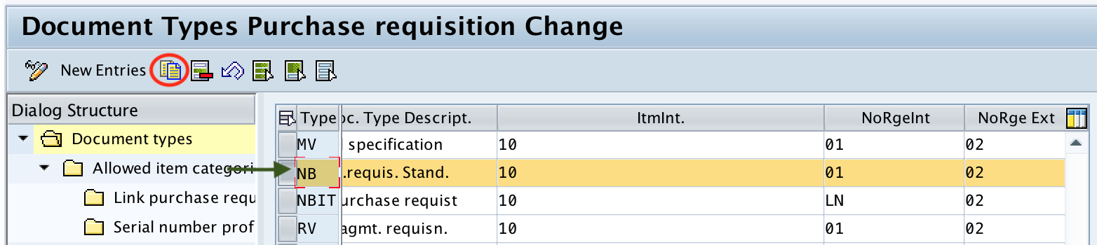 Document types purchase requisition SAP