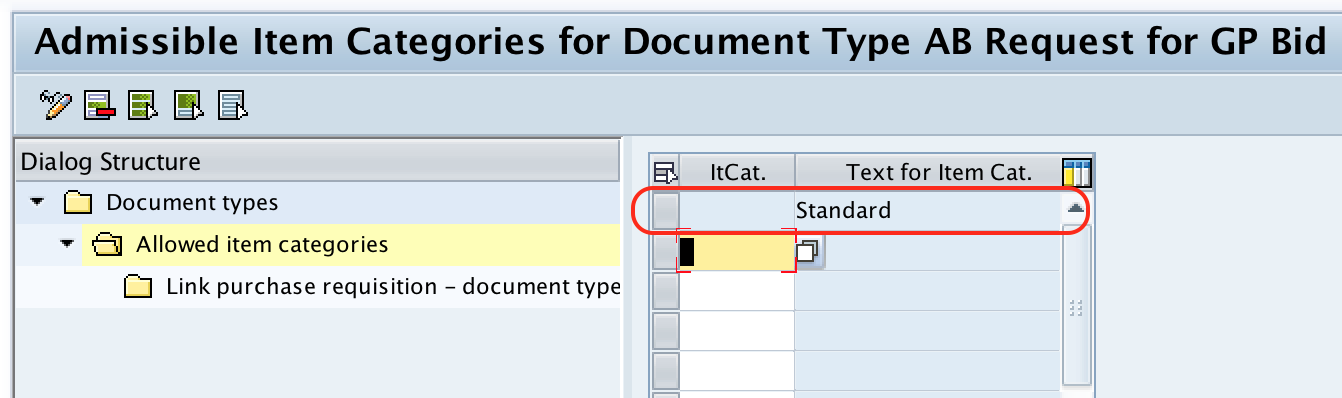 Item categories in SAP