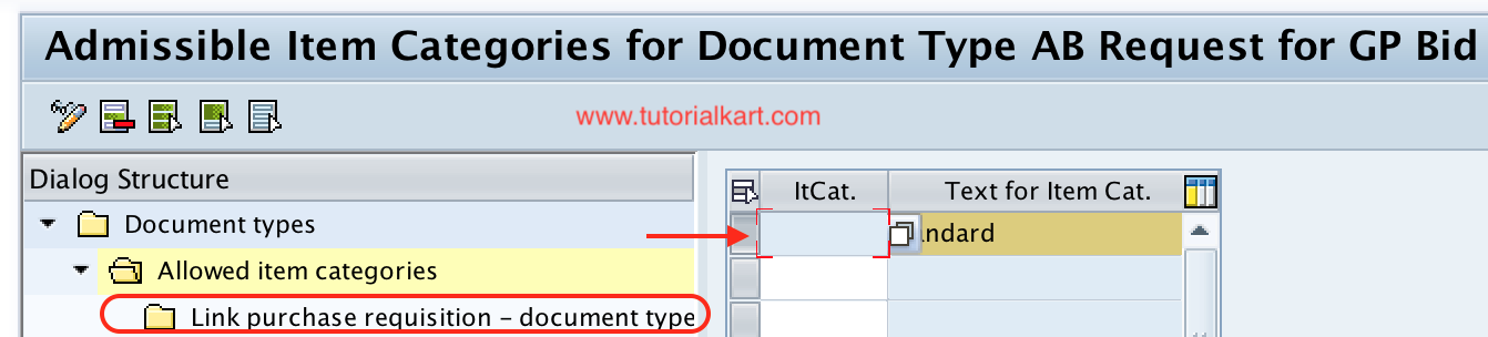 Link purchase requisition - document type RFQ configuration