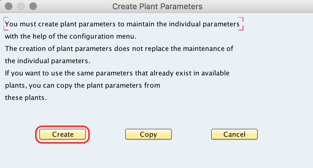 Maintain Plant Parameters for MRP