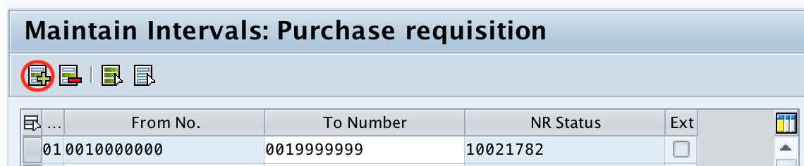 Maintain intervals SAP PR