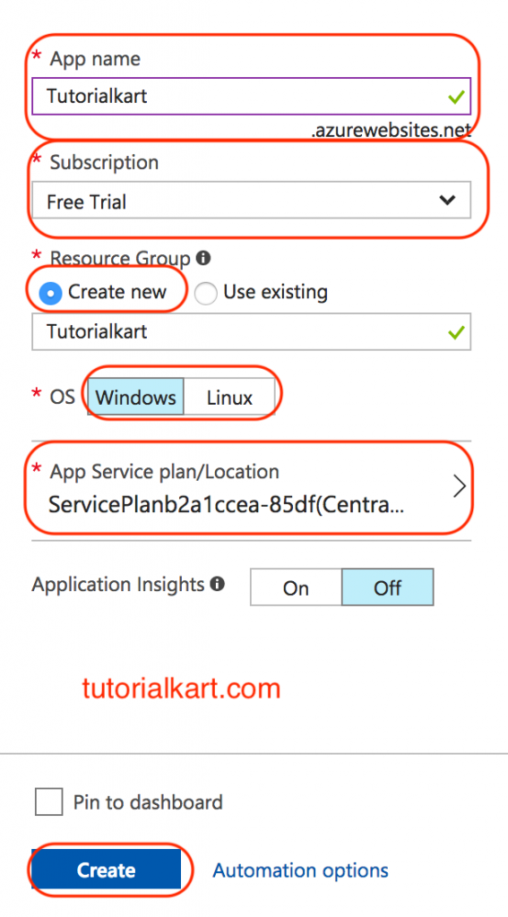 How to create an Azure Web App