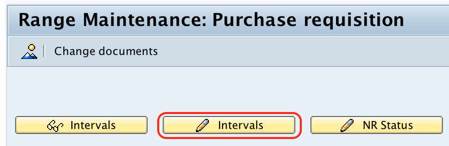 Range maintenance purchase requisition SAP