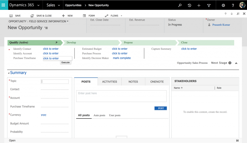 Microsoft Dynamics CRM Sales Entities