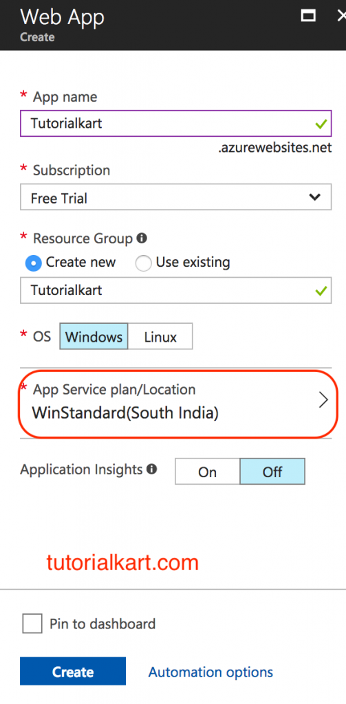 How to create an Azure Web App