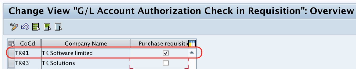 Set up Authorization Check for G:L Account in SAP MM