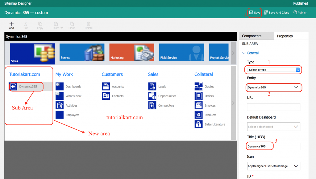 Sitemap Designer in dynamics 364