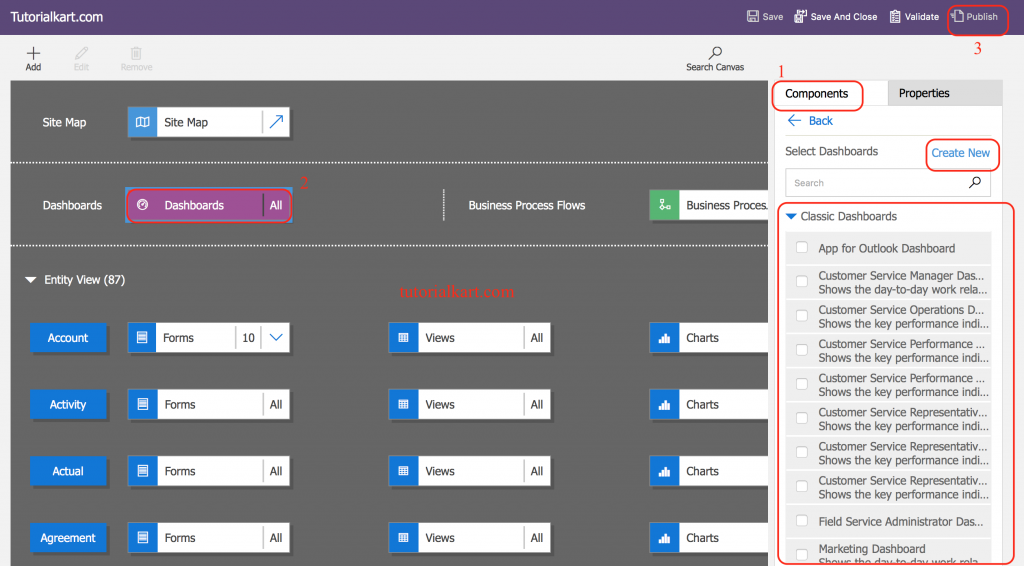 adding Dashboard to Dynamics 365 App