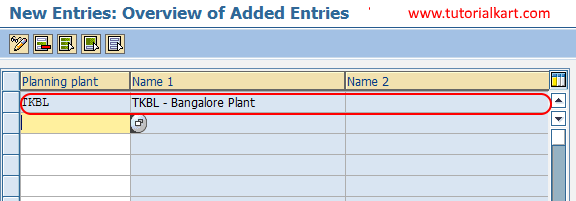 create planning plant in SAP