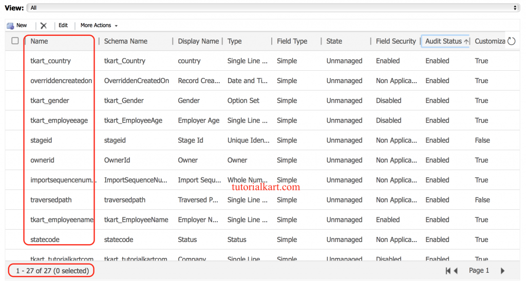 How to Create Entity fields in Dynamics 365