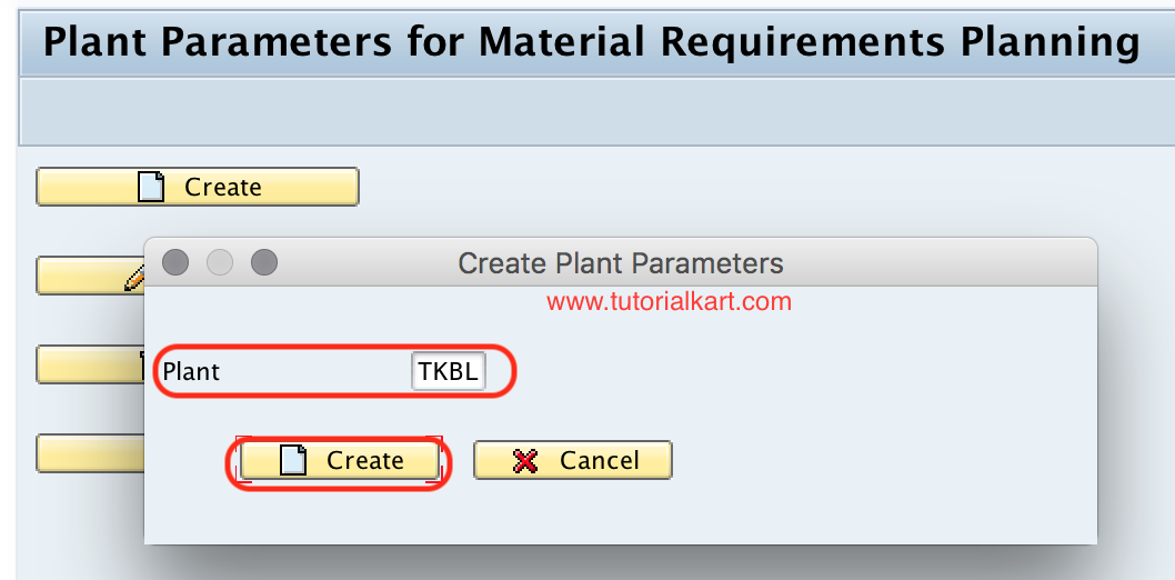 how to Create plant parameters in SAP MM
