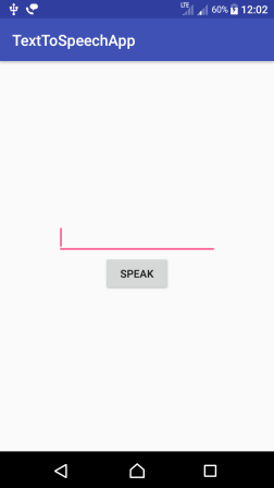 Android Text To Speech - Main Activity