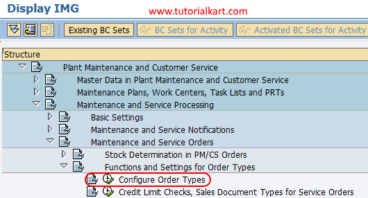 Configure Order Types in SAP PM