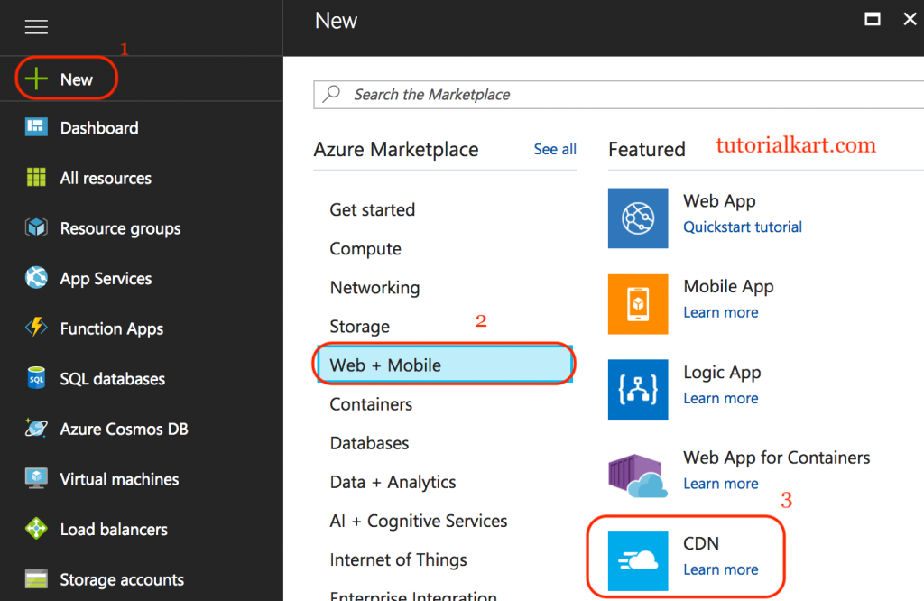 Creating a new Azure CDN profile