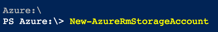 Creating Storage Account using Azure Powershell 