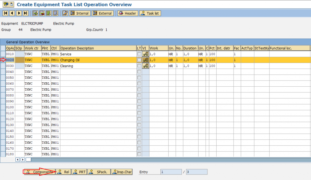 SAP PM Create Task List for Equipment in SAP TutorialKart