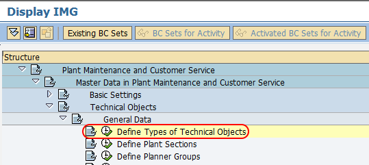 Technical object type in SAP