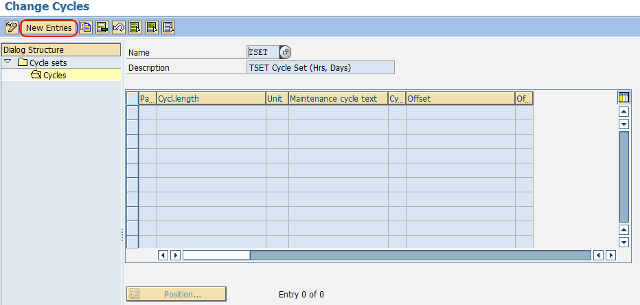 change cycles SAP