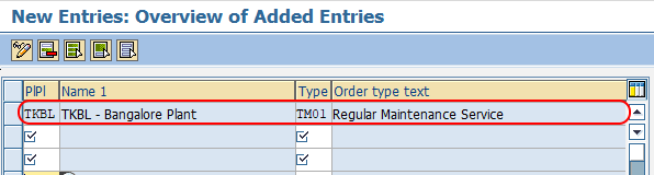 how to Assign Order Types to Planning Plant in SAP