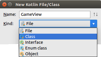 Kotlin Class Selection