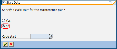 maintenance plant start date SAP