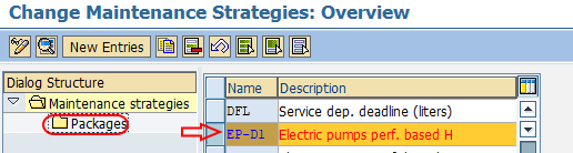 maintenance strategies packages SAP