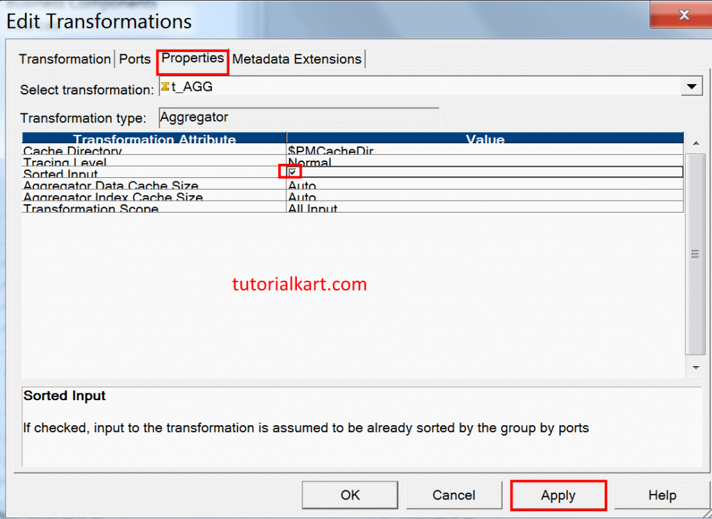 Create Aggregator Transformation