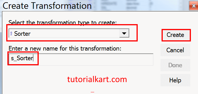 Create Aggregator Transformation