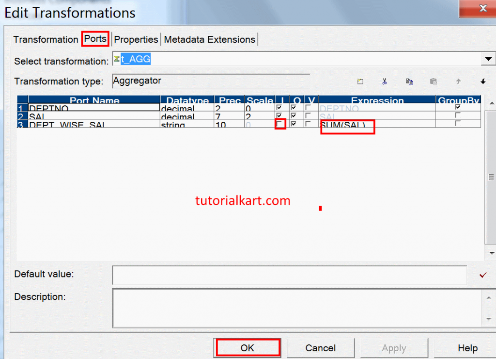  Create Aggregator Transformation