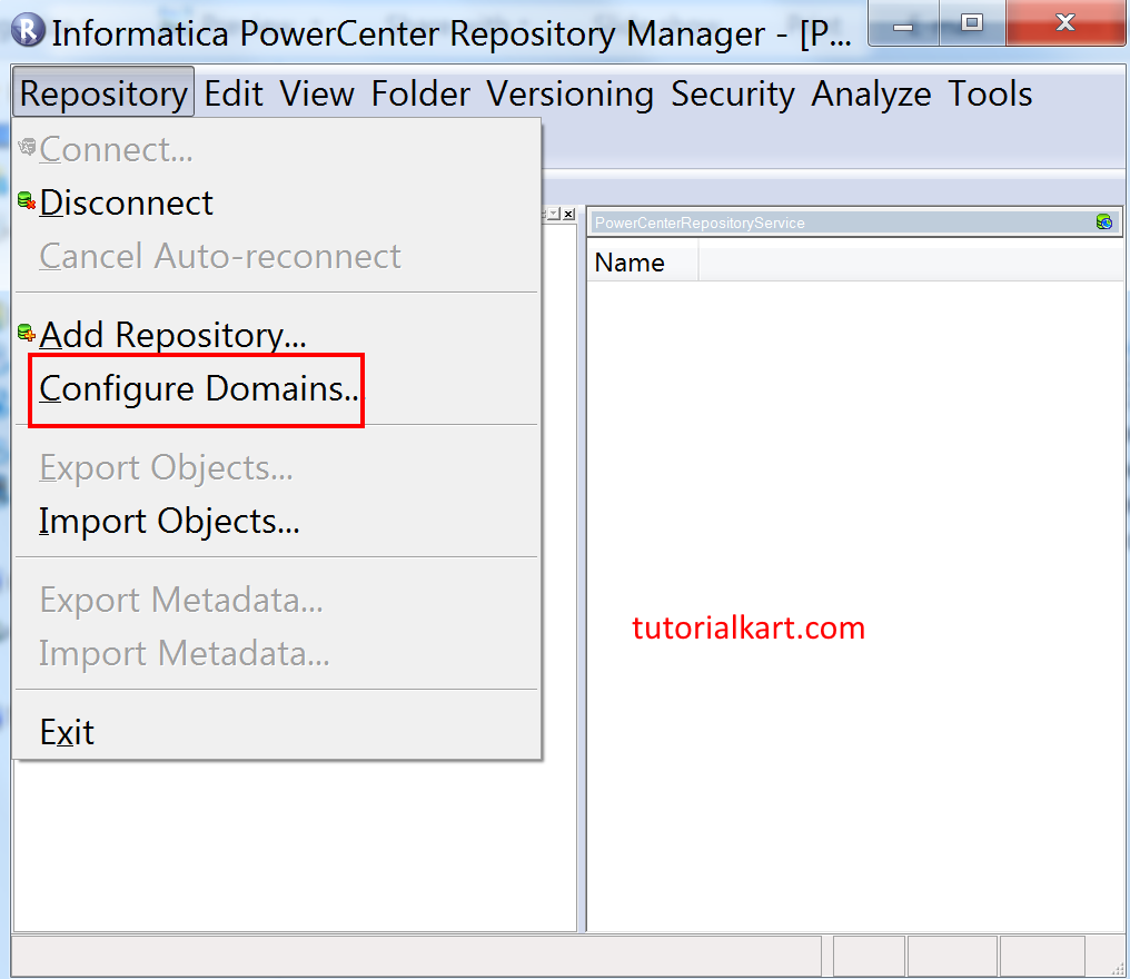 Configuring Informatica Client and Domain