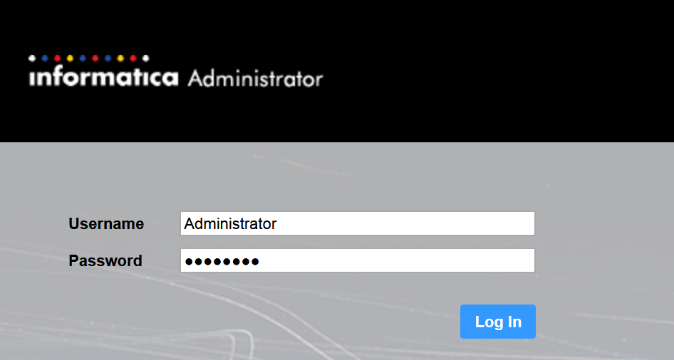 Informatica Administrator login