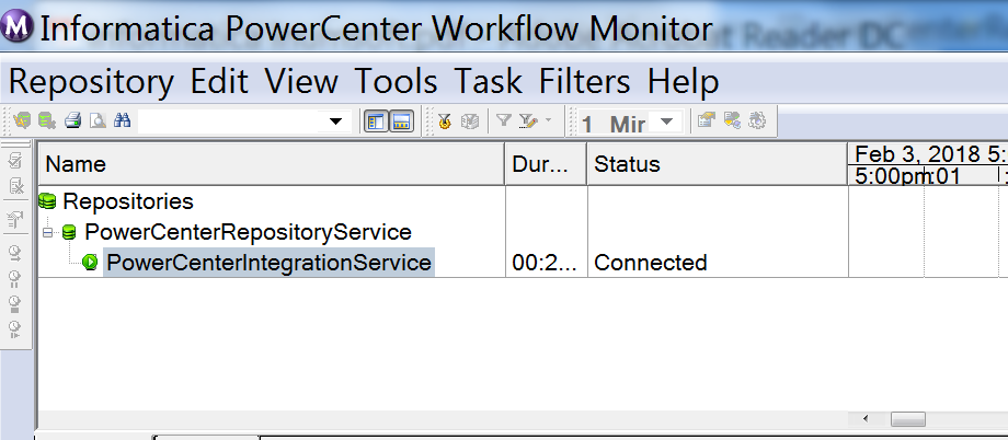 Informatica PowerCenter Workflow monitor