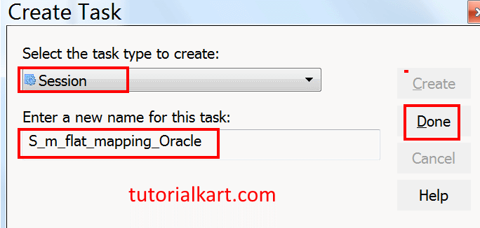 Creating session task in Informatica PowerCenter 10.1.0